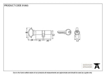 Load image into Gallery viewer, 91865 Black 30/35T 6pin Euro Cylinder/Thumbturn
