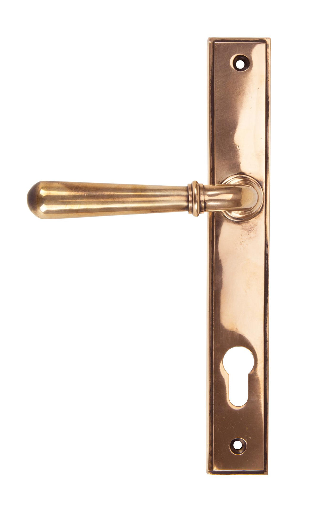 91918 Polished Bronze Newbury Slimline Lever Espag. Lock