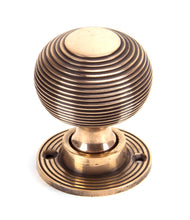 Load image into Gallery viewer, 91926 Polished Bronze Heavy Beehive Mortice/Rim Knob Set
