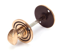 Load image into Gallery viewer, 91930 Polished Bronze Round Bathroom Thumbturn
