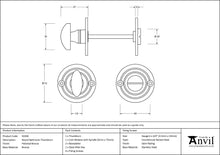 Load image into Gallery viewer, 91930 Polished Bronze Round Bathroom Thumbturn
