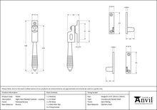 Load image into Gallery viewer, 91941 Polished Bronze Night-Vent Locking Reeded Fastener
