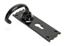 Load image into Gallery viewer, 91966 Black Cottage Lever Euro Lock Set
