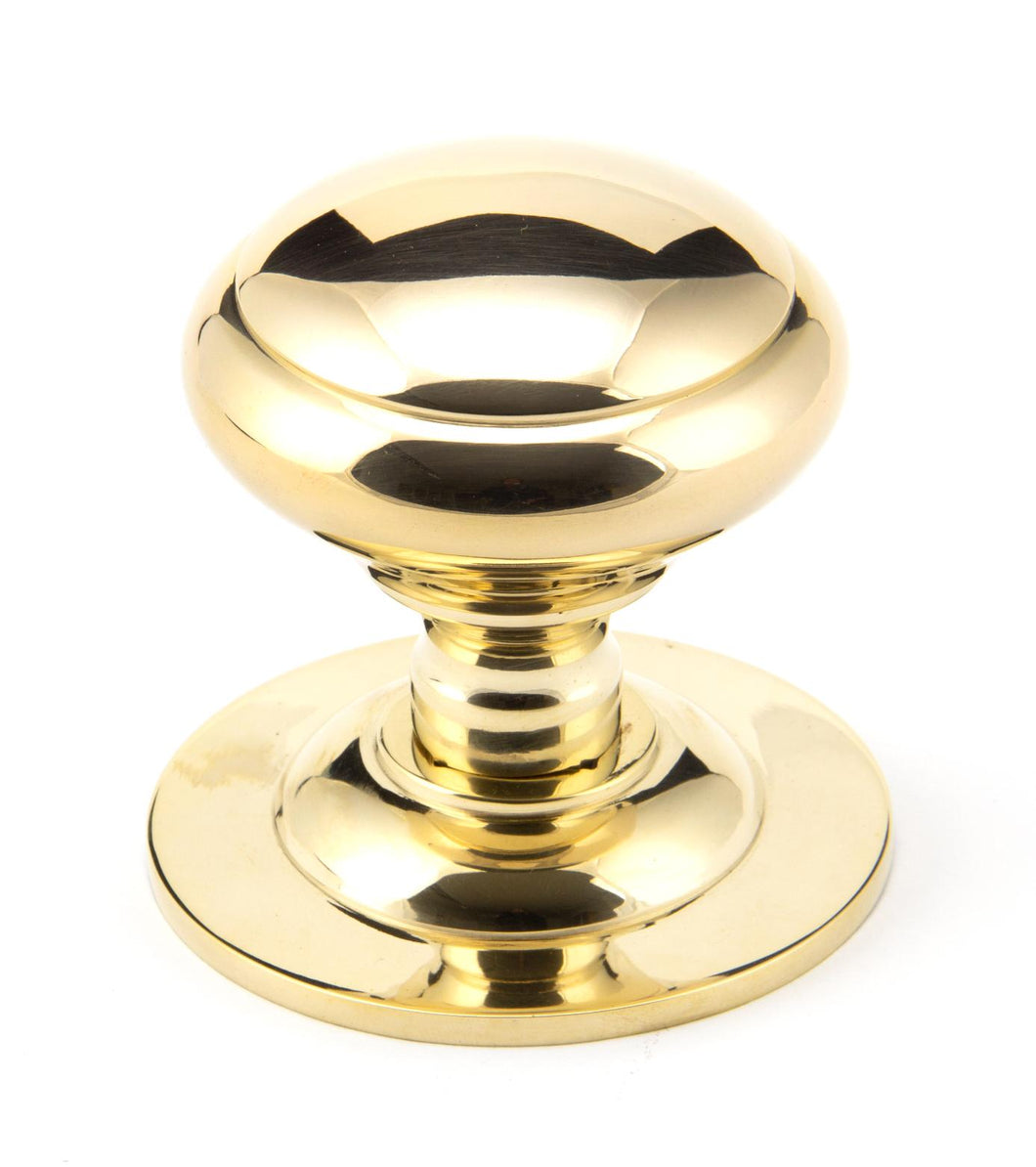 91977 Polished Brass Round Centre Door Knob