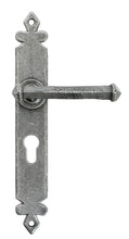 Load image into Gallery viewer, 92063 Pewter Tudor Lever Euro Lock Set
