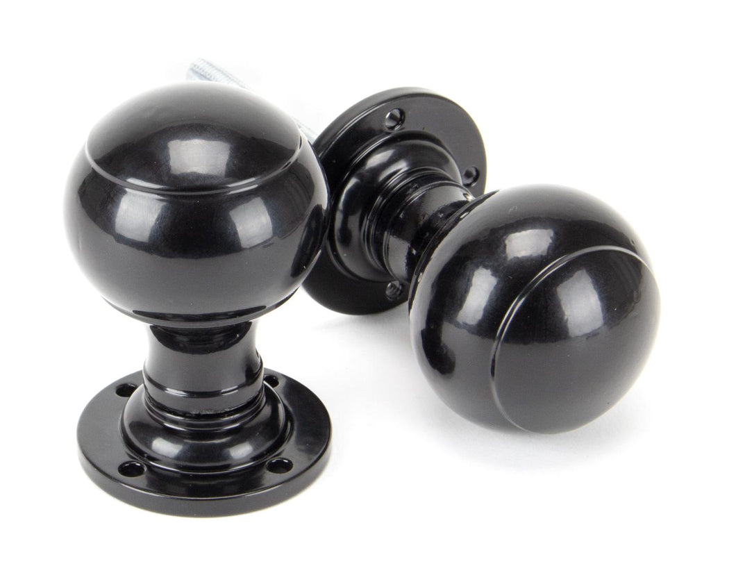 92068 Black Regency Mortice/Rim Knob Set