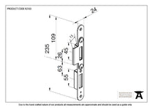 Load image into Gallery viewer, 92163 BZP Winkhaus Centre Latch Keep RH 44mm Door
