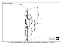 Load image into Gallery viewer, 92165 BZP Winkhaus Centre Latch Keep LH 56mm Door
